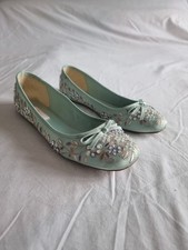LADIES MINT GREEN EMBROIDERED