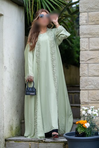 Sultea abaya mint lace - sultea,