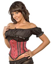 Womens corset red - corset, satin