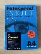 fotospeed photo inkjet paper A4 360gsm Canvas Matt, 16 Sheets