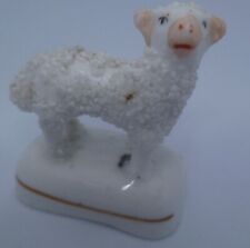 Early C19th Staffordshire Porcelain Pottery Miniature Standing Sheep ,Lamb  19 C