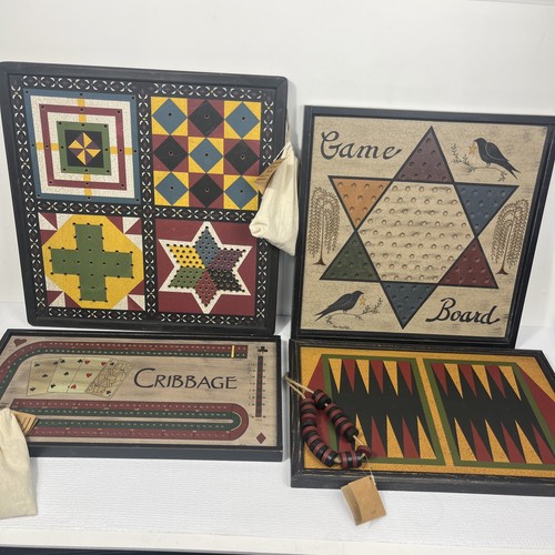 Vtg wooden game board wall - wooden, art