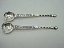 Pair german silver plated salt - pair,