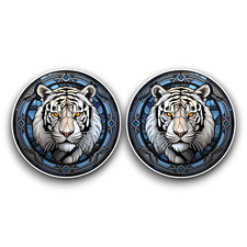 2x Small Siberian White Tiger