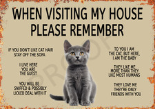 Funny Cat Aluminium Metal Sign Pet Kitchen Garden Room Patio Fun Weatherproof