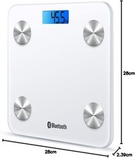 Smart Scale Bathroom FOR AUCTION Scales for Body Weight Body Fat Monitor 28x28cm