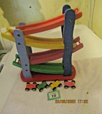 Wooden Click Clack Track & 4 Cars