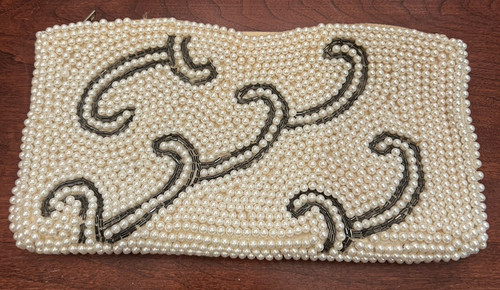Vintage pearl beaded clutch - vintage,