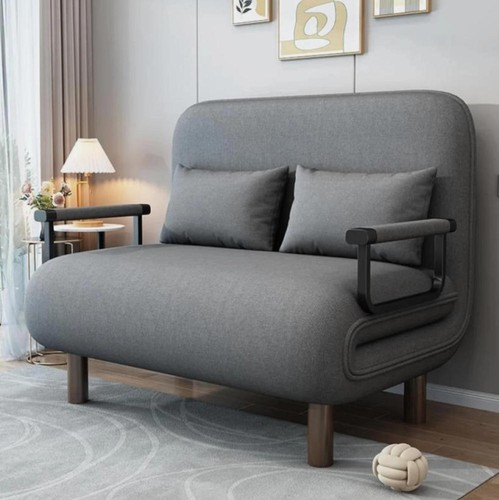 Folding double fabric sofa bed - folding,