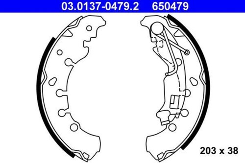 Brake shoe set ate - shoe, fits