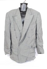 Vintage 80s Mens Suit Jacket Blazer 42-44" Grey Italy Biella Lool IWS-certified