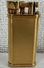 dunhill gas lighter gold unique hammer without box