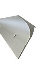 1 X Corner Kitchen Worktop Joiner Joint Edge Edging Trim Cover Matt Silver 615mm