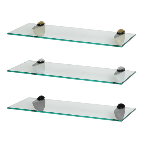 50cm glass floating shelves - glass,