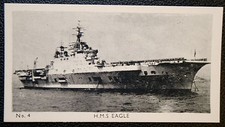 HMS EAGLE  Royal Navy Aircraft Carrier   Vintage 1955 Photo Card  EE20MS