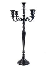 BLACK CANDELABRA 5 ARM 80CM & 60CM  SIZE WEDDING CENTREPIECE AISLE DECOR