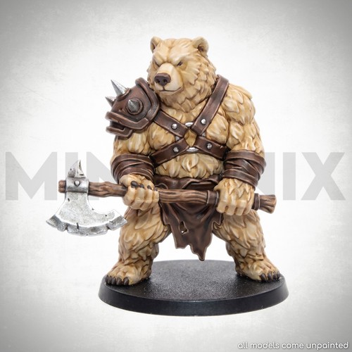 Bear barbarian unpainted - barbarian,