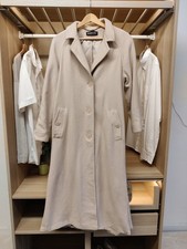 JACQUES VERT UK 12 BLUSH OVERCOAT JACKET BUTTON FORMAL WOOL CASHMERE LONG WOMENS