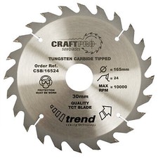Rip Saw Blade Circular TCT Carpentry Woodworking 315mm CSB/31524 Trend Tools