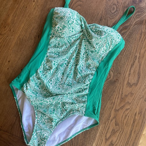 Boden swimsuit green white