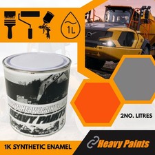Pel-Job Orange & Grey Digger Paint High Endurance Enamel Paint 1 Litre Tins