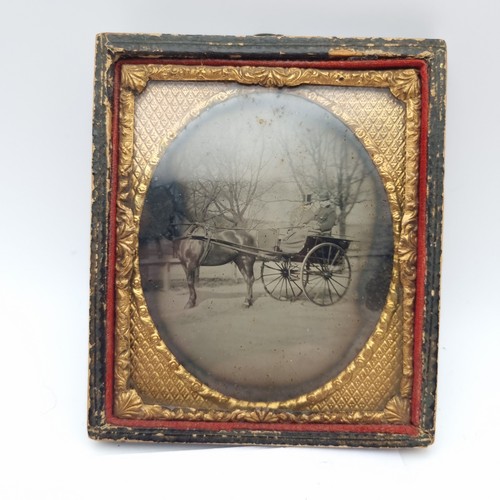 Antique ambrotype horse - antique, &