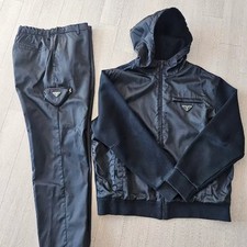 Prada Nylon Zip-Up Set - Black