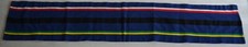 Vintage University College Scarf Wool Striped Blue White Red Black Yellow Green