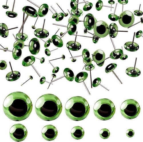 Glass eyes 100pcs brown green - brown,