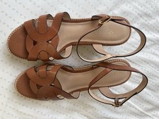 Hobbs Ladies Tan Leather Wedge