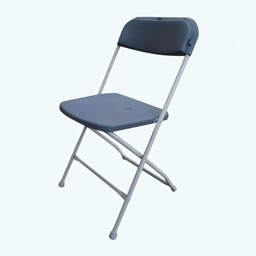 Folding plastic chair grey - folding,