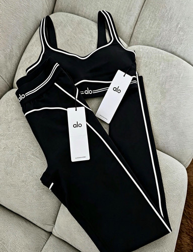 Alo black white 2pc - sports, bra