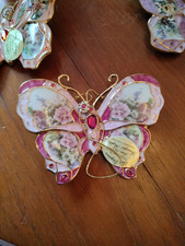 Vintage Lena Liu Butterfly Ornament Set Of Three Bradford Editions Limited...