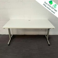 Flip Top Straight Desk-  White- 1500mm x 750mm