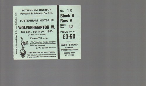 Used ticket tottenham - , v