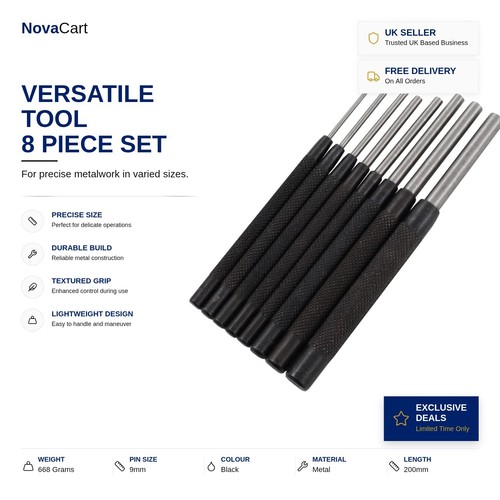 Punch set 8pc - -, parallel