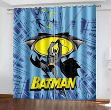 Bedroom Curtains Eyelet Marvel Batman Decor 02 Customize Size/Text UV Protect
