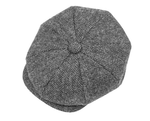 Grey navy herringbone - &,