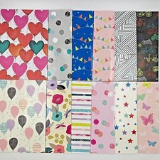 40 Sheets Thick Glossy Assorted Birthday Wrapping Paper & Tags Quality Gift Wrap