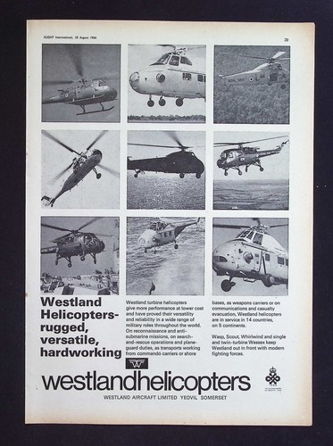 Original 1966 advert - original, westland