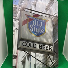 Old Style-Cold Beer-Metal Sign