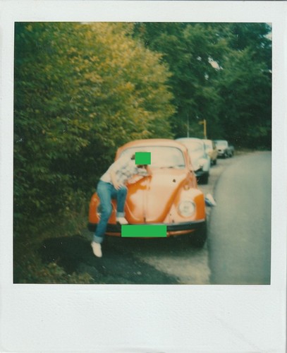 Polaroid young woman - polaroid, on