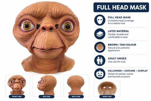 Alien mask full head - e.t.,