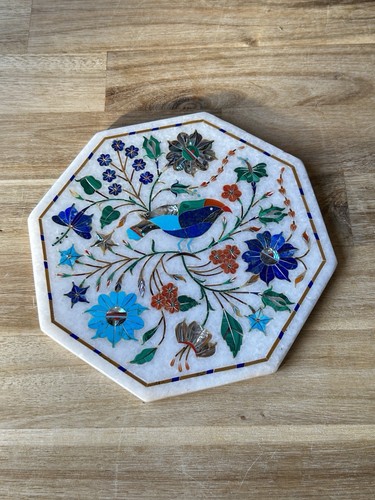 Vintage marble trivet with - marble,
