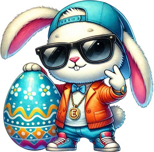 Easter hip hop - hip, rabbit