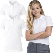 2 Pack Girls Plain 100% Cotton