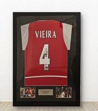 Patrick Vieira Signed And Framed Arsenal Home Shirt (03/04 Invincibles) With COA