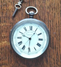 Centre seconds fusee chronograph solid silver 1891 Pocket watch Lichtenstein 