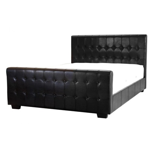 Dakar leather bed black - leather, or