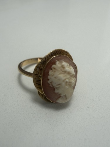 Antique gold mounted carved - mounted,
